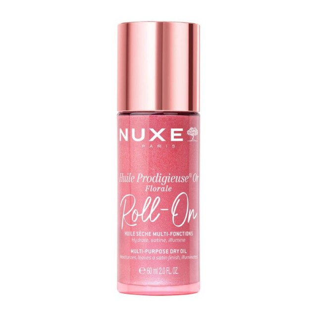 Nuxe Huile Prodigieuse Or Florale Roll On Ροζ - Χρυσό Ξηρό Λάδι για Πρόσωπο, Σώμα & Μαλλιά σε Μορφή Roll On 60ml