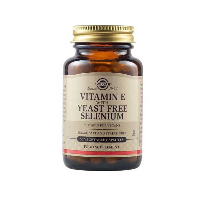 Solgar Vitamin E with Yeast Free Selenium, 50vcaps