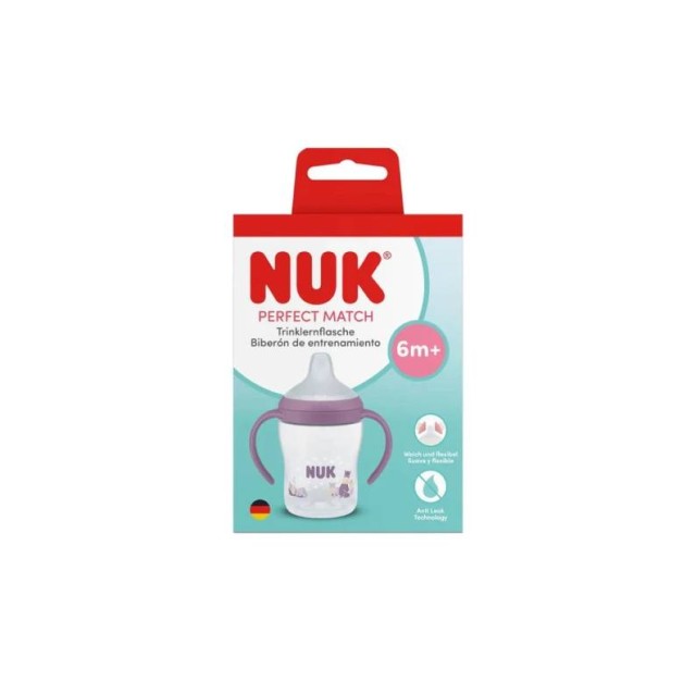 Nuk Perfect Match Eκπαιδευτικό Ποτηράκι με Στόμιο 6m+ Ιπποπόταμος 150ml