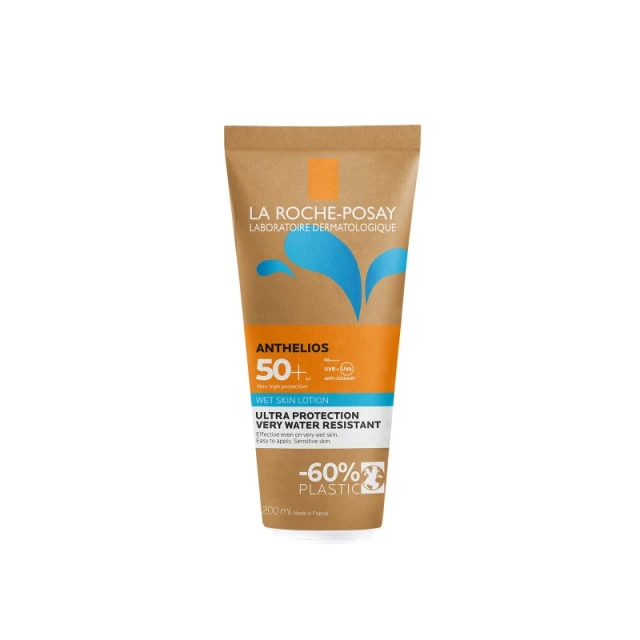 La Roche-Posay Anthelios Wetskin SPF50+ Αντηλιακό Γαλάκτωμα Σώματος Ιδανικό και για Βρεγμένο Δέρμα 200ml