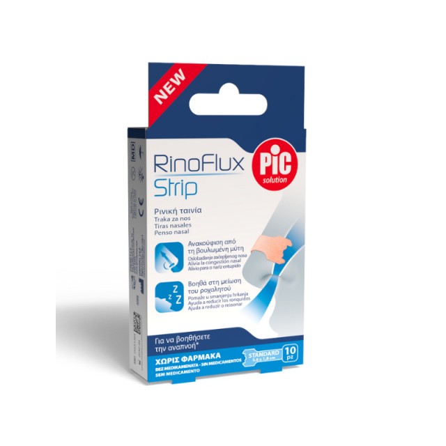 PiC Ρινικές Ταινίες Rinoflux Strip Standard 5,6x1,8cm 10τεμ.