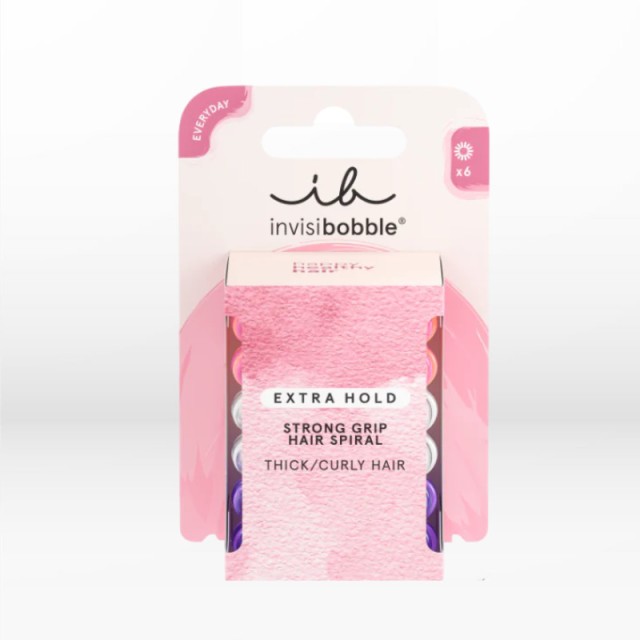Invisibobble Extra Hold Twirl Boss Λαστιχάκια Μαλλιών, 6τεμ