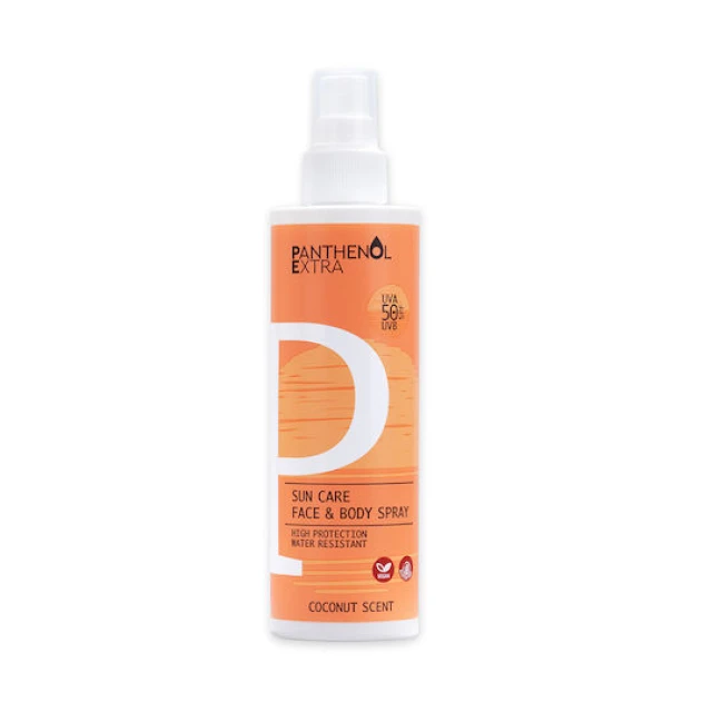 Panthenol Extra Sun Care Face & Body Spray Αντηλιακό Σπρέι SPF 50 για Πρόσωπο & Σώμα με Άρωμα Καρύδας, 250ml
