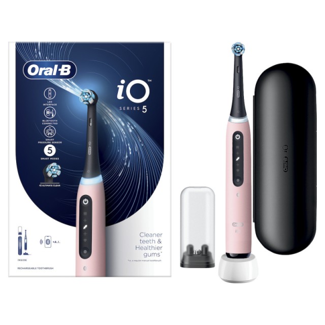 Oral-B iO Series 5 Magnetic Blush Pink Ηλεκτρική Οδοντόβουρτσα 1τμχ