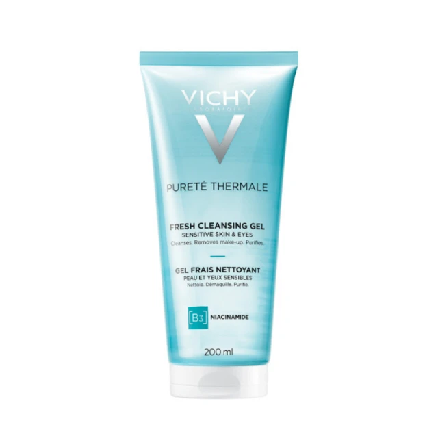 Vichy Purete Thermale Gel B3 & Niacinamide Τζελ Καθαρισμού Προσώπου & Ματιών για Ευαίσθητες Επιδερμίδες 200ml