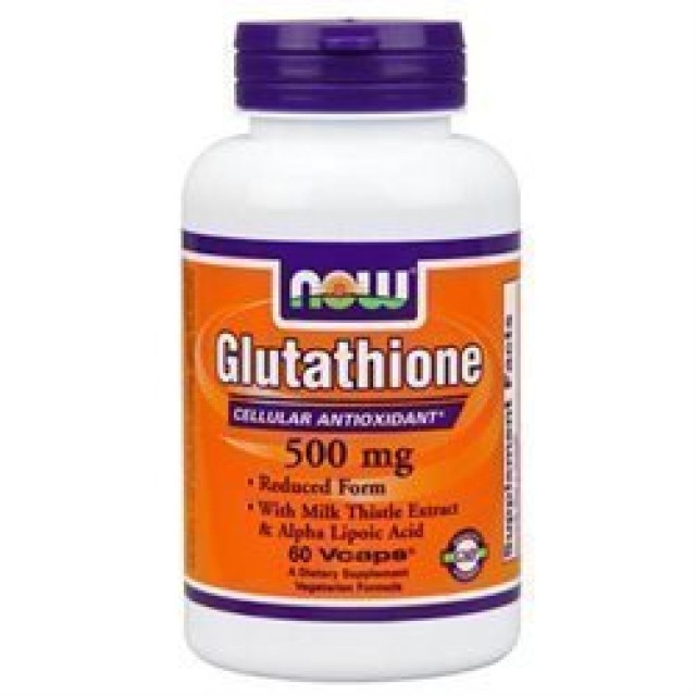 Now Glutathione 500 mg, w/ Silymarin & ALA 60 vcaps