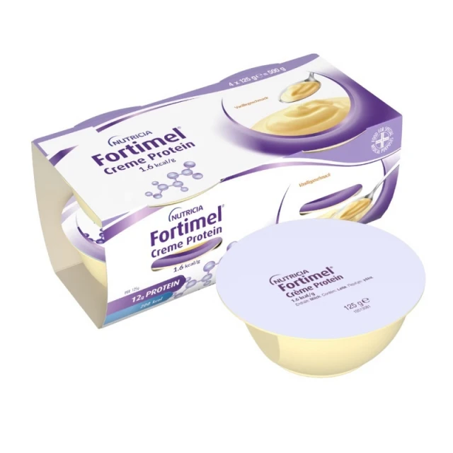 Nutricia Creme Protein Ειδικό Συμπλήρωμα Διατροφής Βανίλια 4 x 125gr