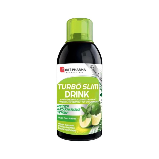 Forte Pharma Turboslim Drink Λάιμ & Μέντα για Μείωση Κατακράτησης Υγρών 500ml