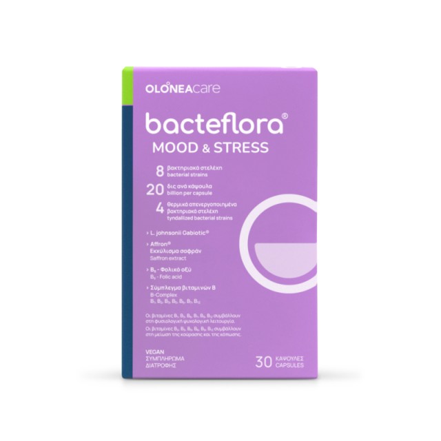 Bacteflora Mood & Stress για τη Διάθεση και τη Διαχείριση του Stress, 30 κάψουλες