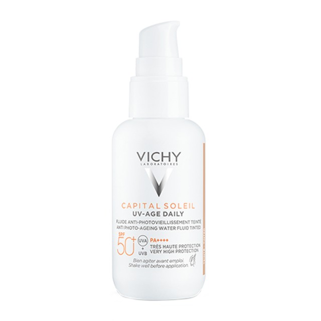 Vichy Capital Soleil UV-AGE Αντηλιακό Προσώπου κατά της Φωτογήρανσης SPF50+, Medium Χρώμα 40ml