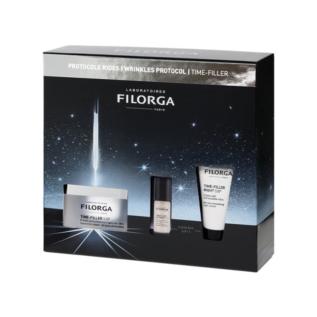 Filorga Promo Xmas Time-Filler 5XP Anti-Wrinkle Cream 50ml & Time-Filler Night 5XP 14ml & Time-Filler Intensive 5XP Serum 5ml