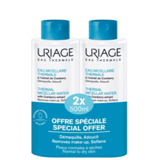 Uriage Promo Pack Eau Thermale Micellar Water Καθαριστικό Ιαματικό Νερό για Πρόσωπο & Μάτια 2x500ml