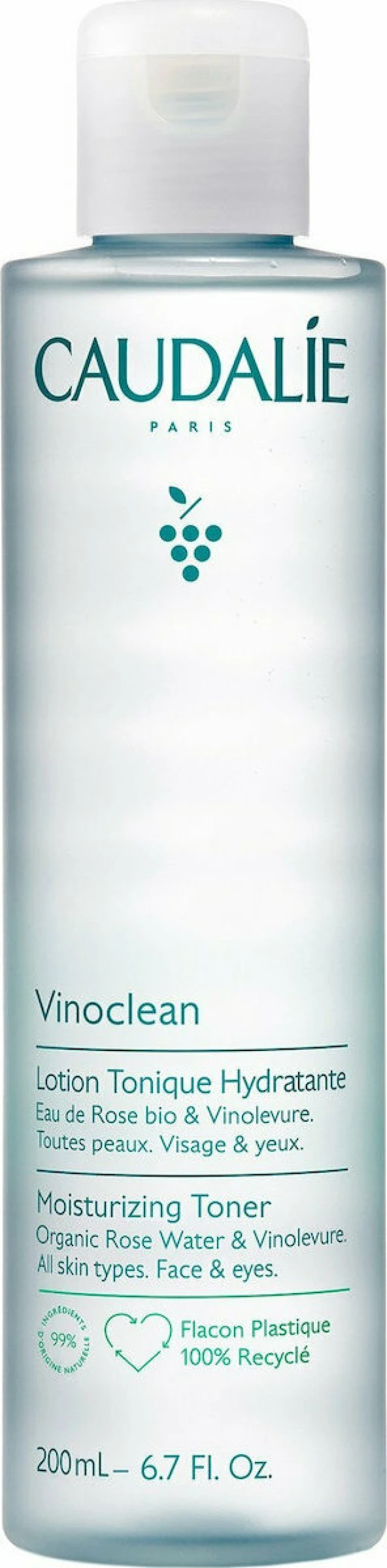 Caudalie Vinoclean Lotion Tonique Hydrante Ενυδατική Τονωτική Λοσιόν 100ml