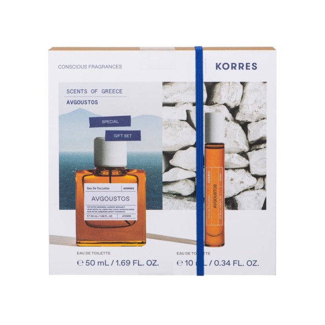 Korres Promo Avgoustos Eau De Toilette 50ml & Travel Size 10ml