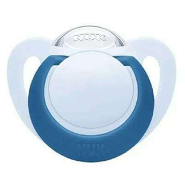 Nuk Star Ορθοδοντική Πιπίλα Σιλικόνης 18-36m Γαλάζιο (10.739.760)
