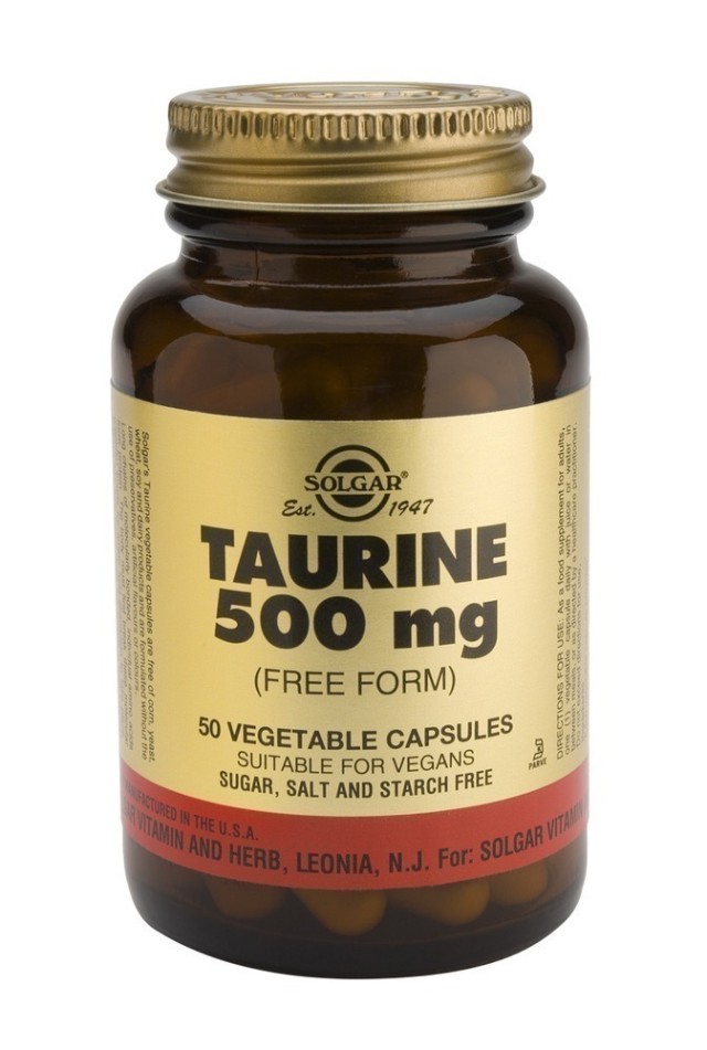 SOLGAR TAURINE 500mg veg.caps 50s