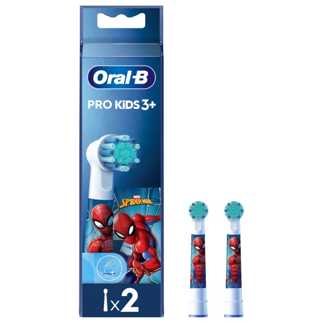 Oral-B Kids Spiderman Ανταλλακτικές Κεφαλές Παιδικής Ηλεκτρικής Οδοντόβουρτσας, 2τμχ