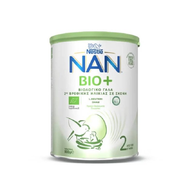 Nestle Nan Bio 2 Βρεφικό Γάλα σε Σκόνη από 6-12 Μηνών Βιολογικό 800g