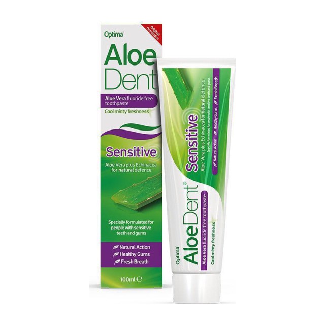Optima AloeDent Sensitive Οδοντοκρεμα Aloe Vera και Εchinacea 100ml +Δωρο Οδοντοβουρτσα