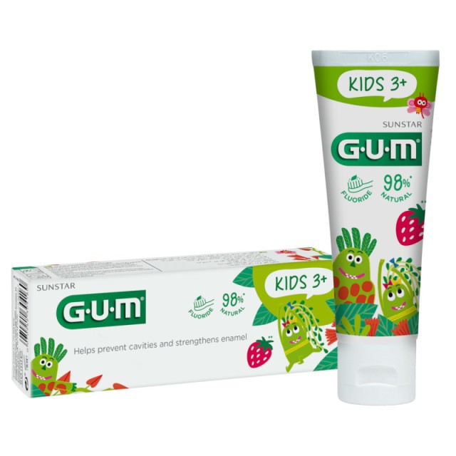 Gum Kids 3+ Toothpaste Πολύ Ήπια Παιδική Οδοντόκρεμα για Παιδιά Άνω των 3 Ετών 50ml