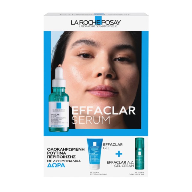 La Roche-Posay Promo Pack Effaclar Serum Ορός κατά των Επίμονων Ατελειών με Δώρο Effaclar Gel 50ml & Effaclar A.Z Gel-Cream 3ml