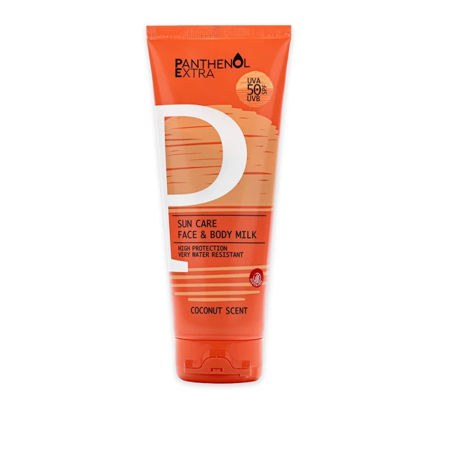 Panthenol Extra Sun Care Face & Body Milk Αντηλιακό Γαλάκτωμα SPF 50 για Πρόσωπο & Σώμα με Άρωμα Καρύδας, 200ml