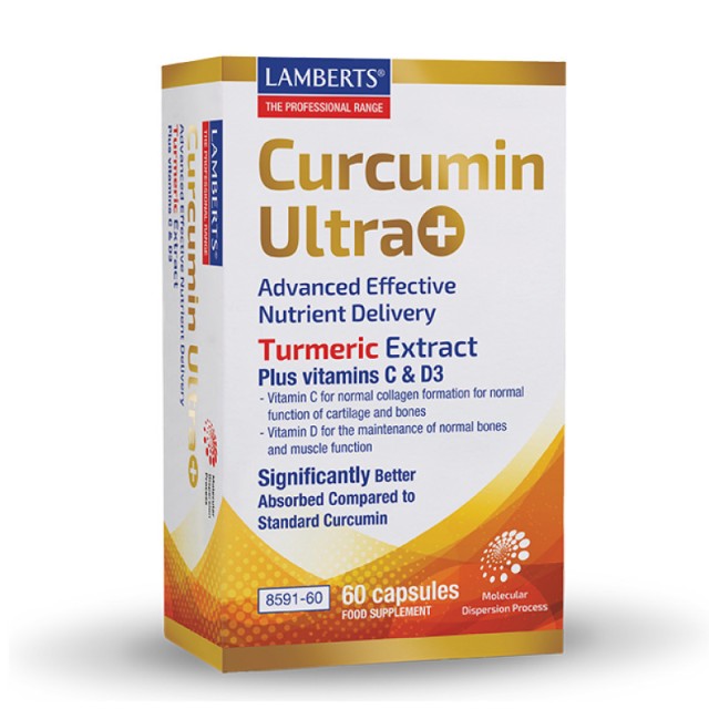 Lamberts Lamberts Curcumin Ultra Plus+ Συμπλήρωμα Διατροφής με Κουρκουμά, 60 Ταμπλέτες