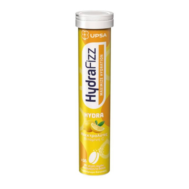UPSA HydraFizz Hydra 16 Αναβράζοντα Δισκία Με Γεύση Λεμόνι