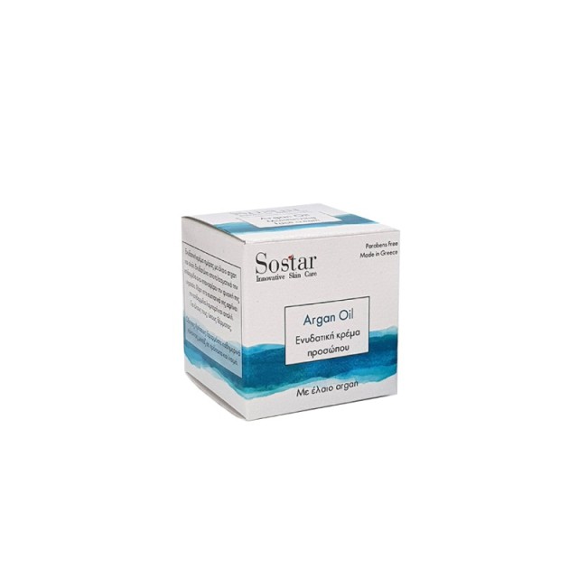 Sostar Ενυδατική Κρέμα Προσώπου με αλόη,έλαιο argan και ουρία 50ml