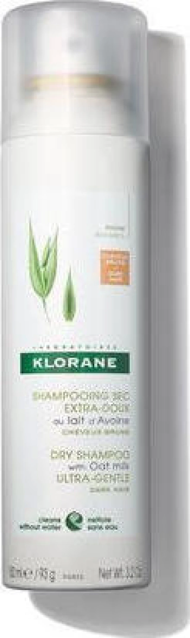 Klorane Avoine, Dry Shampoo Καθημερινής Χρήσης για Καστανά/Μαύρα Μαλλιά με Βρώμης 50ml