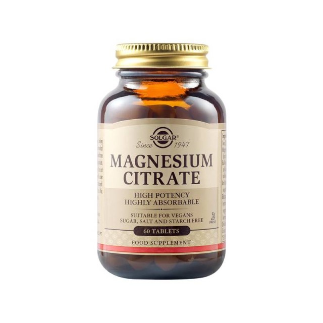 Solgar Magnesium Citrate, 60tabs