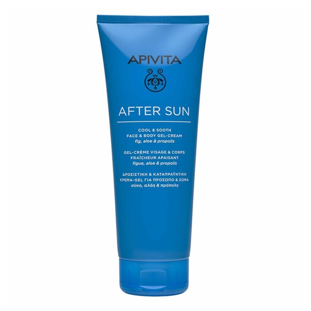 Apivita After Sun Cool & Sooth Face & Body Gel Cream Δροσιστική Κρέμα Gel για Πρόσωπο & Σώμα με Σύκο, Αλόη & Πρόπολη, 200ml