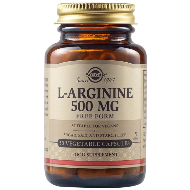 SOLGAR L-ARGININE  500mg veg.caps 50s