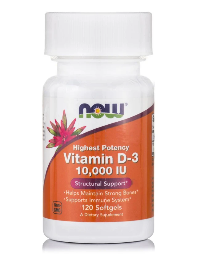 Now Foods Vitamin D-3 10000iu 120 μαλακές κάψουλες