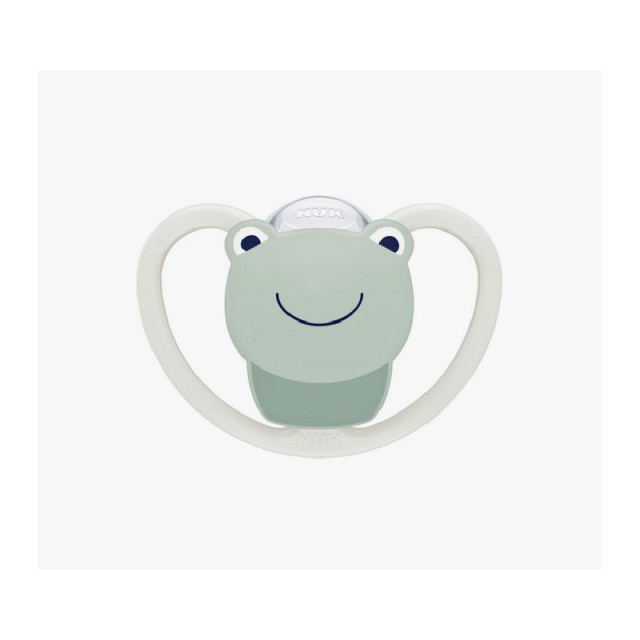 Nuk Space Πιπίλα Σιλικόνης 0-6m Βατραχάκι, 1τμχ (10.730.331)