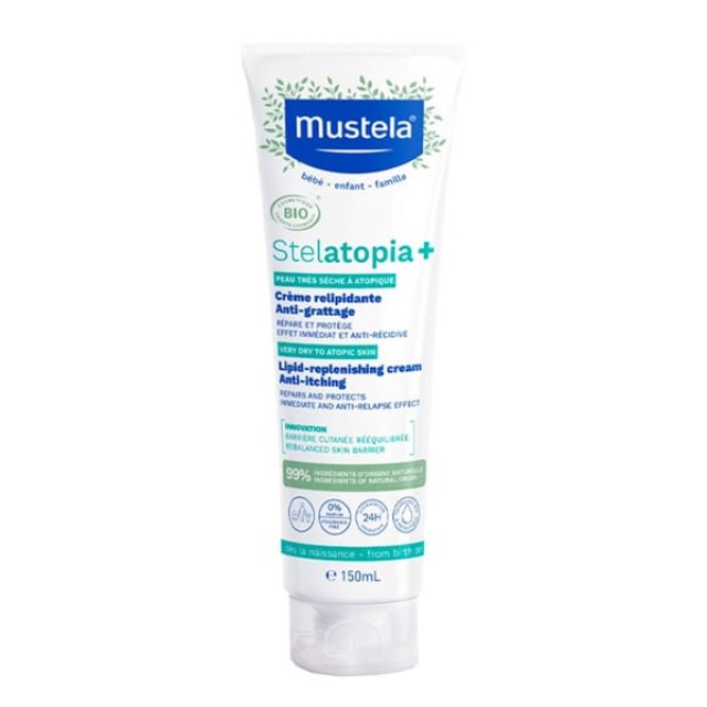 Mustela Stelatopia+ Lipid Replenishing Cream Κρέμα Αναπλήρωσης Λιπιδίων κατά του Κνησμού 150ml