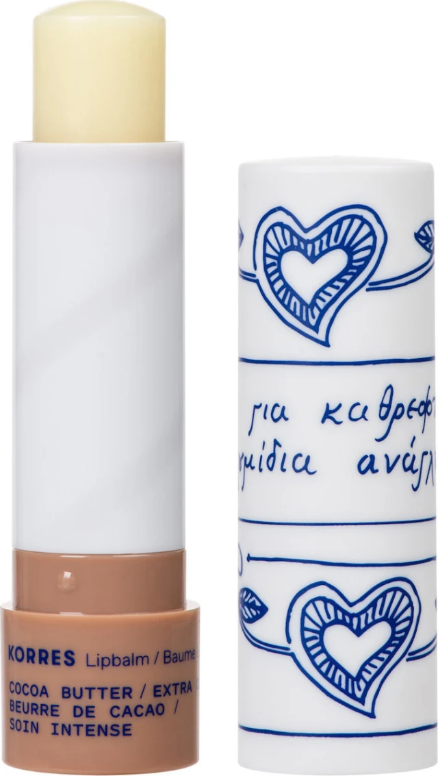 Korres Lip Balm Cocoa Butter Extra Care Εντατική Ενυδατική Φροντίδα για τα Χείλη με Βούτυρο Κακάο για Άμεση Θρέψη 4.5g