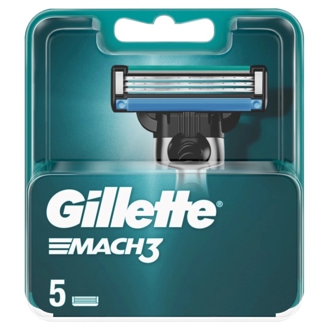 Gillette Mach3 Ανταλλακτικά Ξυριστικής Μηχανής, 5τεμ