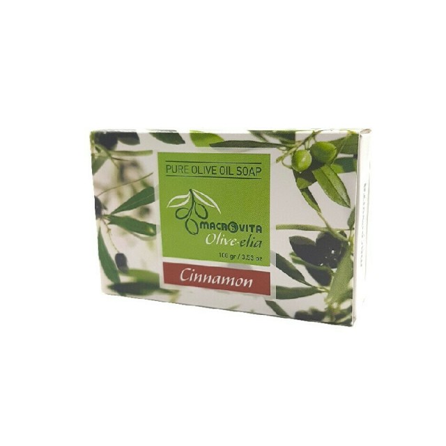 Macrovita Pure Olive Oil Soap Φυσικό Σαπούνι Ελαιολάδου Κανέλα 100gr
