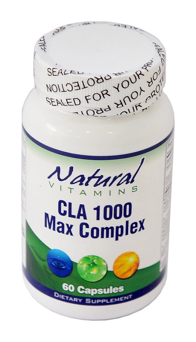 Natural Vitamins CLA 1000 MAX COMPLEX with Omega 3 Fish Oil 60caps
