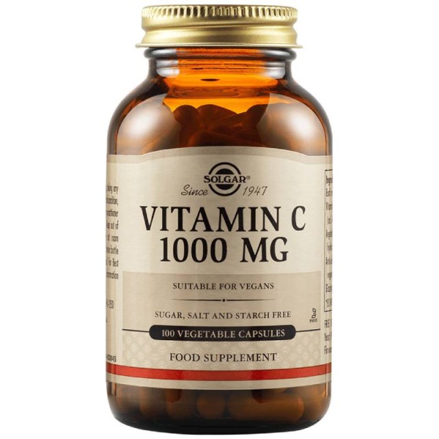 Solgar Vitamin C 1000mg 100 φυτικές κάψουλες