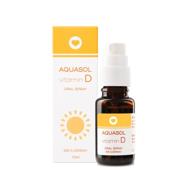 Galenica Aquasol Vitamin D Oral Spray 400 IU Συμπλήρωμα διατροφής Βιταμίνη D, σε Μορφή Spray, 15ml