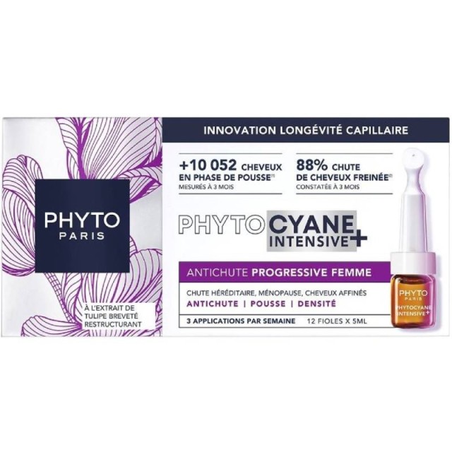 Phyto Phytocyane Intensive+ Anti-Progressive Hair Loss Treatment for Women 12amp x 5ml