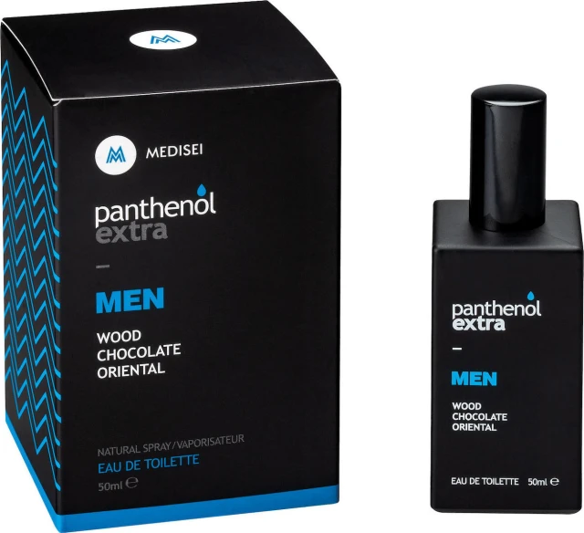 Panthenol Extra Men Eau de Toilette Ανδρική Κολώνια με Άρωμα Ξύλου, Σοκολάτας & Εξωτικών Λουλουδιών , 50ml