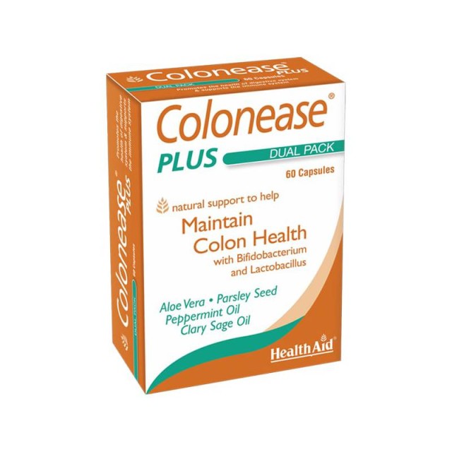 Health Aid Colonease Plus Αλόη Βέρα, Φυσικά Έλαια & Προβιοτικά για Υγιές Έντερο 60caps