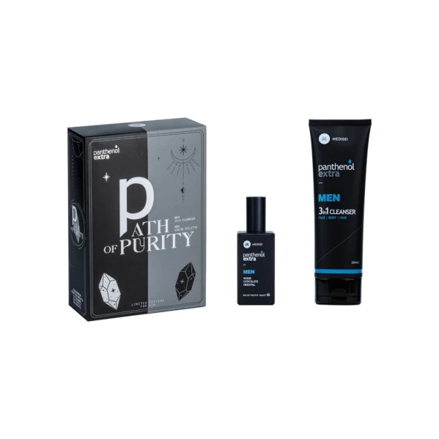 Panthenol Extra Men Promo Pack Path of Purity 3in1 Cleanser 200ml & Eau De Toilette 50ml