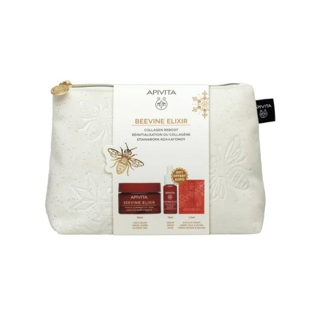 Apivita Promo Pack Beevine Elixir Αντιρυτιδική Κρέμα για Σύσφιξη & Lifting Ελαφριάς Υφής 50ml & ΔΩΡΟ Ορός Ενεργοποίησης Σύσφιξης & Lifting 10ml & Αντιρυτιδική Κρέμα Ματιών & Χειλιών 1,5ml