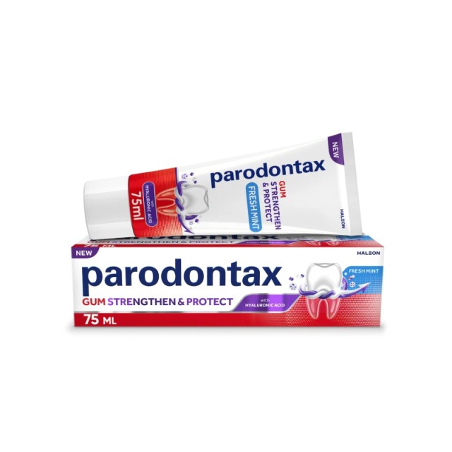 Parodontax Gum Strengthen & Protect Fresh Mint Φθοριούχος Οδοντόκρεμα με Υαλουρονικό Οξύ & Δροσερή Γεύση Μέντα 75ml