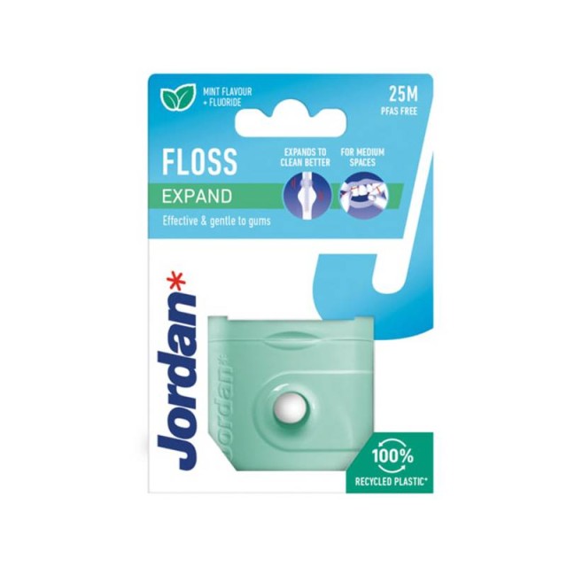 Jordan DF Expand Fresh Floss Εξαιρετικά Μαλακό Οδοντικό Νήμα, 25m, 1τμχ