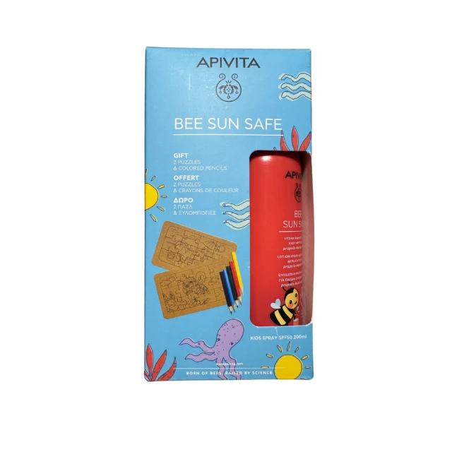 Apivita Promo Pack Bee Sun Safe Ενυδατική Αντηλιακή Λοσιόν για Παιδιά SPF50 200ml & ΔΩΡΟ Παιδικό Craft Puzzle